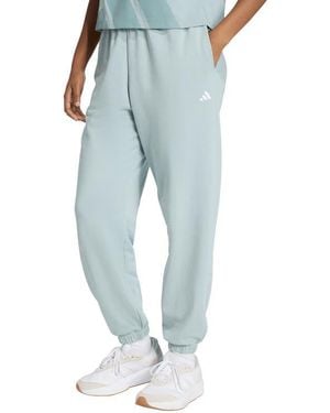 adidas Loose Fit French Terry Sweatpants - Blue
