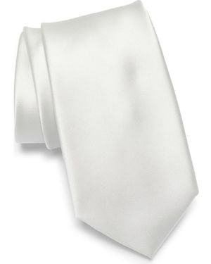 Nordstrom Rack Solid Satin Tie - White
