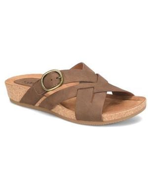 EuroSoft Grainger Wedge Slide Sandal - Brown
