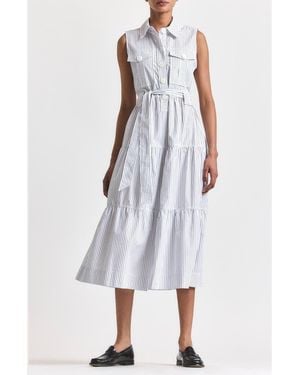 10 Crosby Derek Lam Florence Sleeveless Shirtdress - White