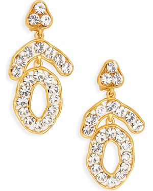 Kenneth Jay Lane Crystal Statement Drop Earrings - Metallic