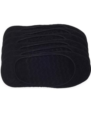 Hue Invisible Comfort 6-Pack Liner Socks - Blue