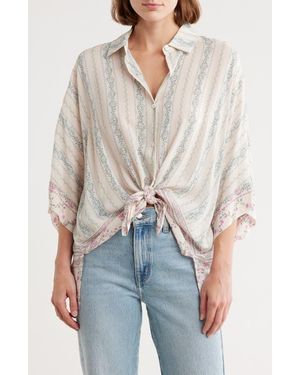 売れ筋商品|||パーカー カットソー トップス レディース Women's The Margot Paisley-Print Ruffled Top Robins Egg Parker Women's The Margot Paisley-Print Ruffled Top | ShopRunner