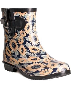 Nomad Droplet Patterned Waterproof Rain Boot - Blue
