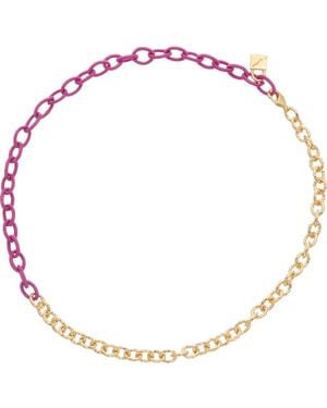 Juvell Two-Tone Chain Necklace - Yellow