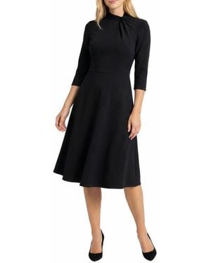 Maggy London Fit & Flare Midi Dress - Black