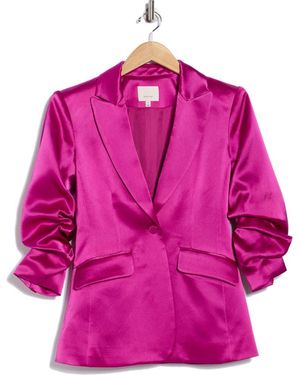 Cinq À Sept Cheyenne Satin Blazer - Pink