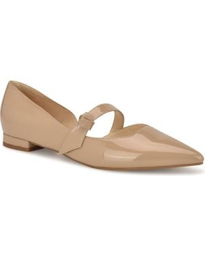 Nine West Leeza Mary Jane Flat - Natural