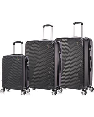 TUCCI Colpi Hardshell 3-Piece Spinner Luggage Set - Gray