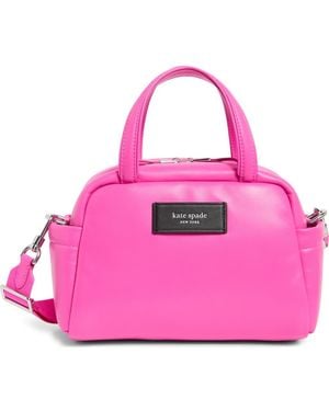 Kate Spade Puffed Leather Satchel Bag - Pink