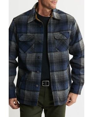 Jachs New York Plaid Shirt Jacket - Black