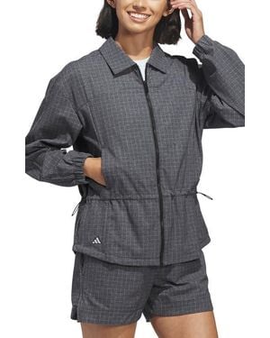 adidas Ultimate365+ Peplum Grid Jacket - Gray