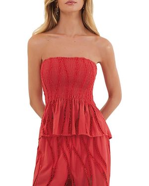 ViX Babi Strapless Cover-Up Top - Red
