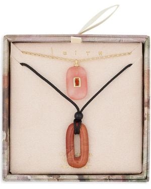 Leith Set Of 2 Cord Necklaces - Natural