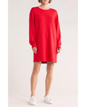 Spanx Long Sleeve Sweater Dress - Red