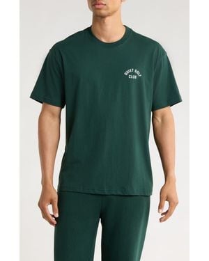 Quiet Golf Stencil Logo Cotton T-Shirt - Green