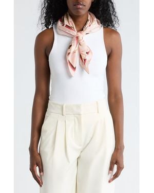 Ted Baker Floral Silk Square Scarf - White