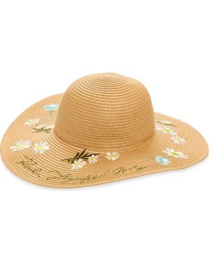 KARL LAGERFELD Karl's Garden Straw Floppy Sun Hat - Natural