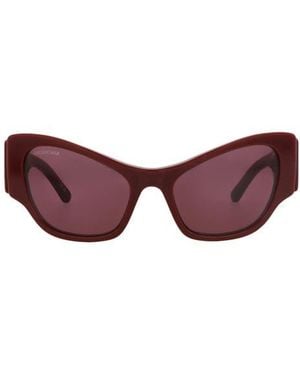 Balenciaga 56Mm Cat Eye Sunglasses - Red