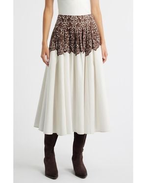 The Great The Regency Pleated Maxi Skirt - White