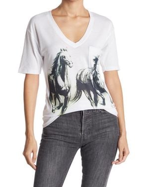 Go Couture Plunging V-Neck Boyfriend Tee - Gray