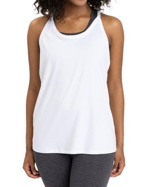 Threads For Thought Cara Heather Luxe Jersey Tank - White