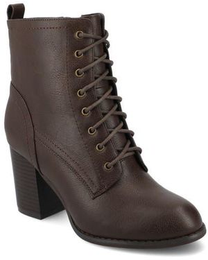 Journee Collection Journee Baylor Lace-Up Boot - Brown