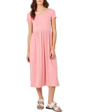 Hurley Coastal Ribbed Midi Dress - Pink