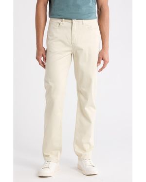 FRAME Modern Straight Leg Five-Pocket Twill Pants - Natural