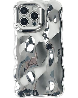 Auramma Chrome Bubbles Iphone 15 Pro Max Case - Gray
