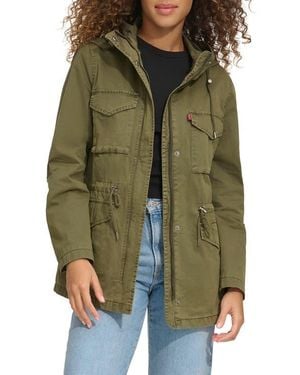 Levi's Military Four-Pocket Zip Hooded Jacket - Green