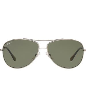 Ray-Ban 63Mm Polarized Aviator Sunglasses - Gray
