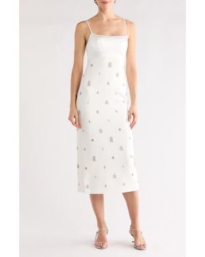A.L.C. Alana Embellished Midi Dress - Natural