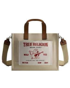 TRUE RELIGION Buddha Medium Tote - Brown