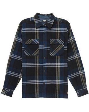 Hurley Santa Cruz Plaid Heavyweight Cotton Flannel Shirt - Blue