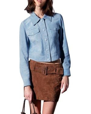 Walter Baker Kacey Leather Jacket - Blue