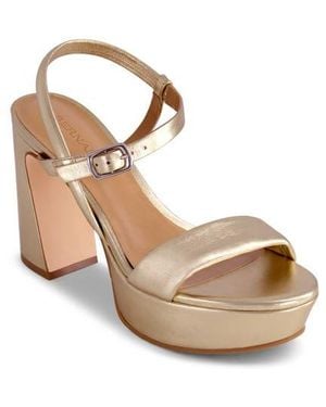 Bernardo Ventura Ankle Strap Platform Sandal - Metallic