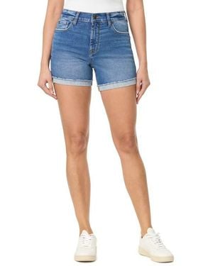 Kensie Single Roll Cuffed Shorts - Blue