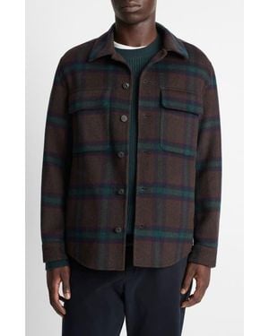 Vince Splittable Wool Blend Shirt Jacket - Black