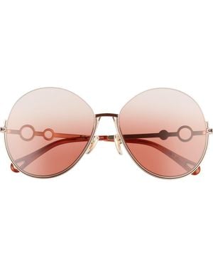 Chloé 61Mm Round Sunglasses - Pink