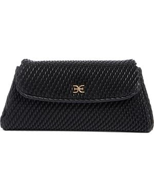 Sam Edelman Julia Quilted Recycled Leather Clutch - Black