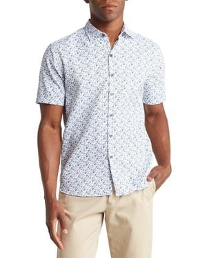 WESTZEROONE Axel Short Sleeve Sport Fit Shirt - Blue