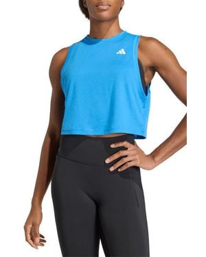 adidas We Performance Crop Tank Top - Blue