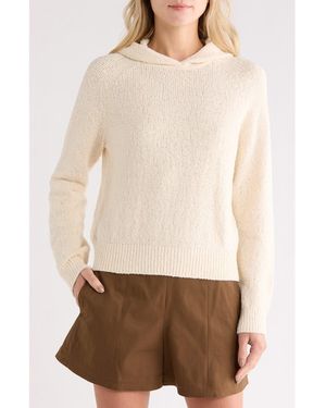 Theory Bouclè Knit Hoodie - Natural