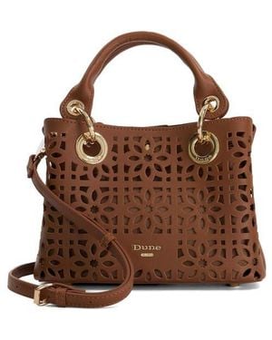 Dune Diddydelaser Faux Leather Top Handle Bag - Brown