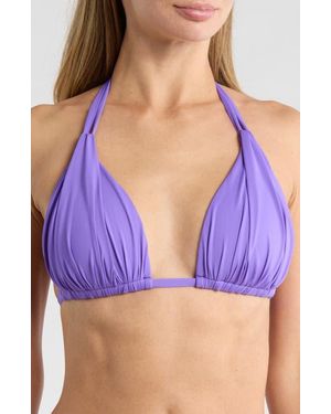 La Blanca Halter Bikini Top - Purple