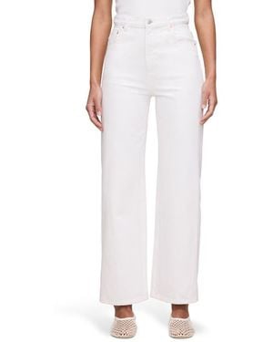 DL1961 Karmine Refined High Waist Ankle Wide Leg Jeans - White