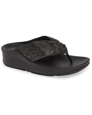 Fitflop Twiss Crystal Flip Flop - Black