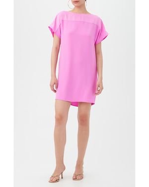 Trina Turk Hydee Short Sleeve Shift Dress - Pink