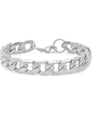 Steeltime 18K Plated Curb Link Bracelet - Metallic
